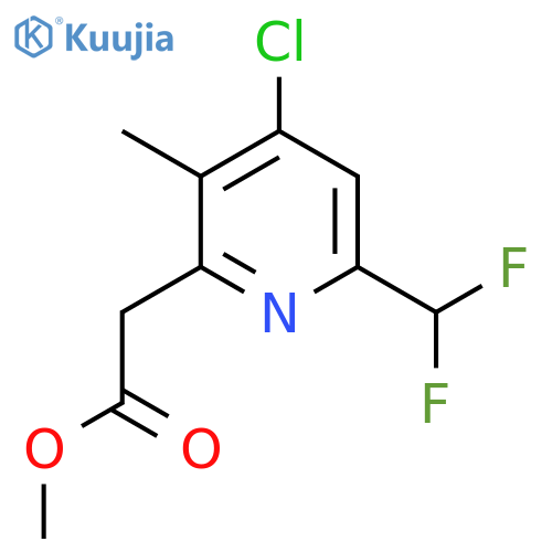 Methyl 4-chloro-6-(difluoromethyl)-3-methylpyridine-2-acetate structure