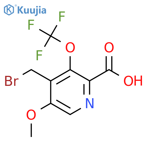 4-(Bromomethyl)-5-methoxy-3-(trifluoromethoxy)pyridine-2-carboxylic acid structure