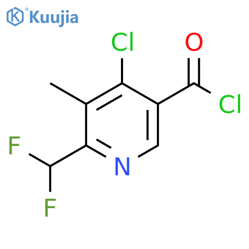 4-Chloro-2-(difluoromethyl)-3-methylpyridine-5-carbonyl chloride structure