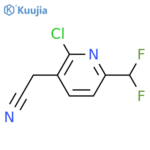 2-Chloro-6-(difluoromethyl)pyridine-3-acetonitrile structure