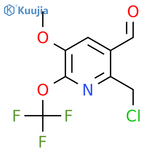2-(Chloromethyl)-5-methoxy-6-(trifluoromethoxy)pyridine-3-carboxaldehyde structure