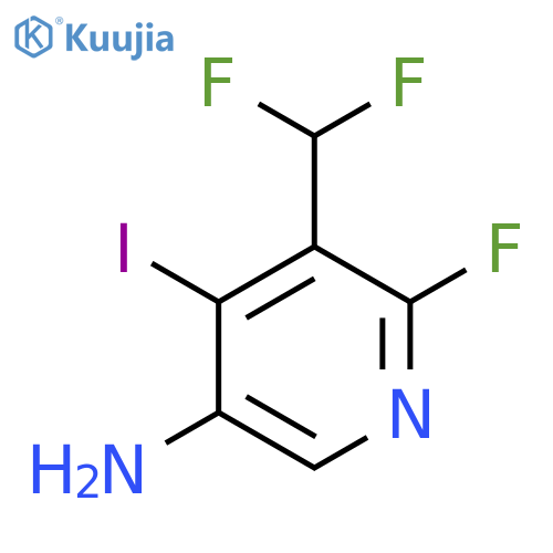 5-Amino-3-(difluoromethyl)-2-fluoro-4-iodopyridine structure