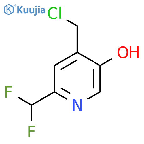 4-(Chloromethyl)-2-(difluoromethyl)-5-hydroxypyridine structure