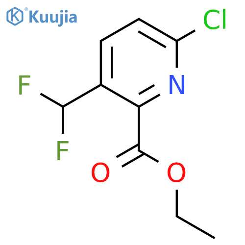 Ethyl 6-chloro-3-(difluoromethyl)pyridine-2-carboxylate structure