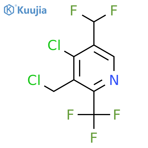 4-Chloro-3-(chloromethyl)-5-(difluoromethyl)-2-(trifluoromethyl)pyridine structure