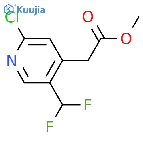Methyl 2-chloro-5-(difluoromethyl)pyridine-4-acetate structure