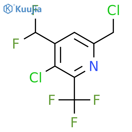 3-Chloro-6-(chloromethyl)-4-(difluoromethyl)-2-(trifluoromethyl)pyridine structure