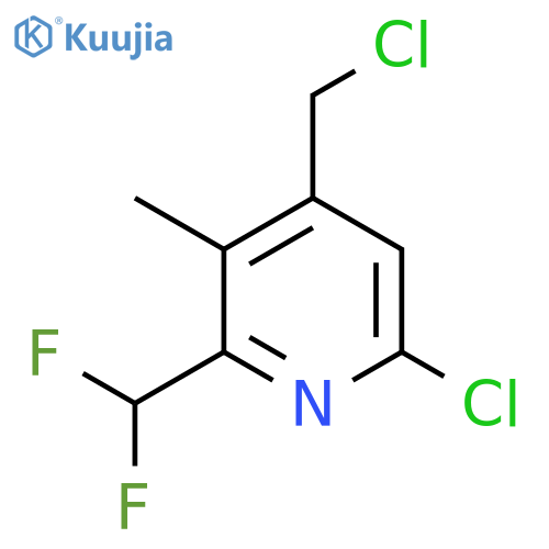 6-Chloro-4-(chloromethyl)-2-(difluoromethyl)-3-methylpyridine structure