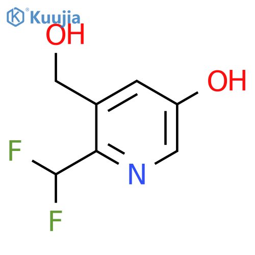 2-(Difluoromethyl)-5-hydroxypyridine-3-methanol structure