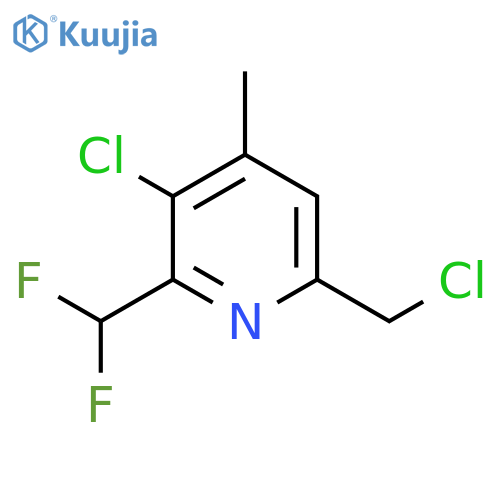 3-Chloro-6-(chloromethyl)-2-(difluoromethyl)-4-methylpyridine structure