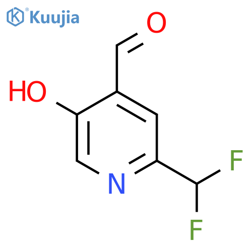 2-(Difluoromethyl)-5-hydroxypyridine-4-carboxaldehyde structure