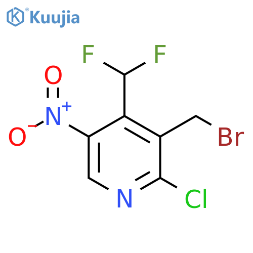 3-(Bromomethyl)-2-chloro-4-(difluoromethyl)-5-nitropyridine structure