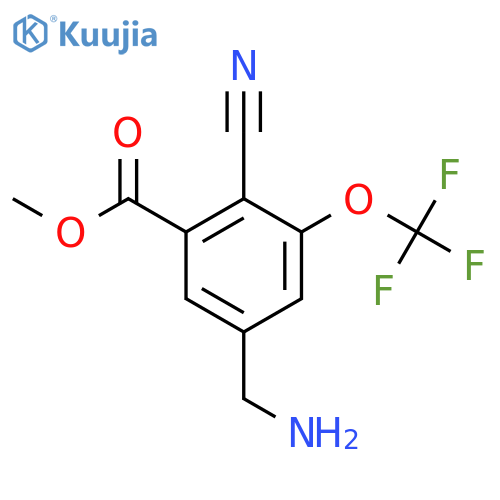 Methyl 5-aminomethyl-2-cyano-3-(trifluoromethoxy)benzoate structure
