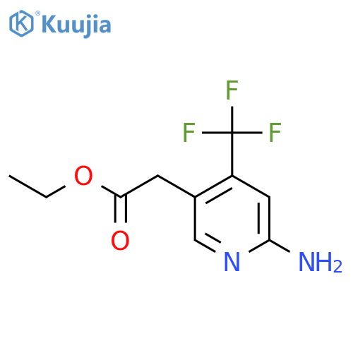 Ethyl 2-amino-4-(trifluoromethyl)pyridine-5-acetate structure