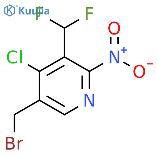 5-(Bromomethyl)-4-chloro-3-(difluoromethyl)-2-nitropyridine structure