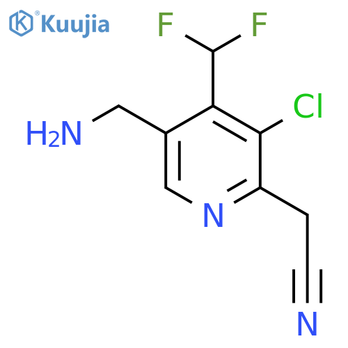 5-(Aminomethyl)-3-chloro-4-(difluoromethyl)pyridine-2-acetonitrile structure