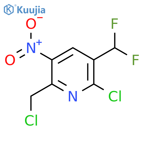 2-Chloro-6-(chloromethyl)-3-(difluoromethyl)-5-nitropyridine structure