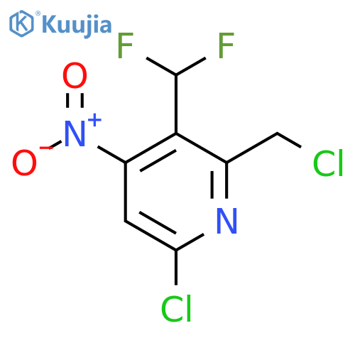 6-Chloro-2-(chloromethyl)-3-(difluoromethyl)-4-nitropyridine structure