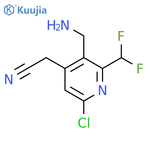 3-(Aminomethyl)-6-chloro-2-(difluoromethyl)pyridine-4-acetonitrile structure