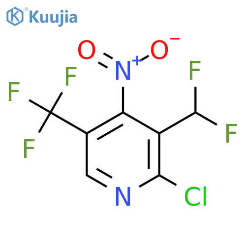 2-Chloro-3-(difluoromethyl)-4-nitro-5-(trifluoromethyl)pyridine structure
