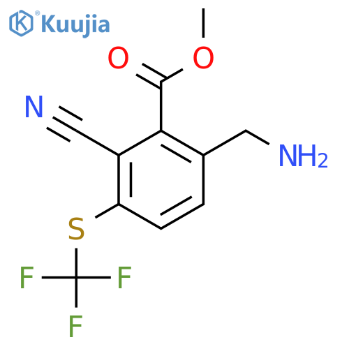 Methyl 6-aminomethyl-2-cyano-3-(trifluoromethylthio)benzoate structure