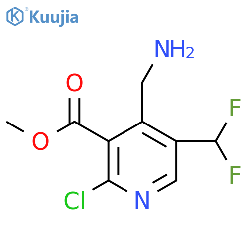 Methyl 4-(aminomethyl)-2-chloro-5-(difluoromethyl)pyridine-3-carboxylate structure