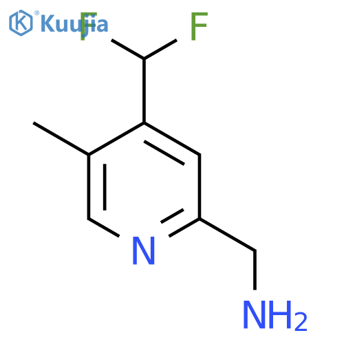 2-(Aminomethyl)-4-(difluoromethyl)-5-methylpyridine structure