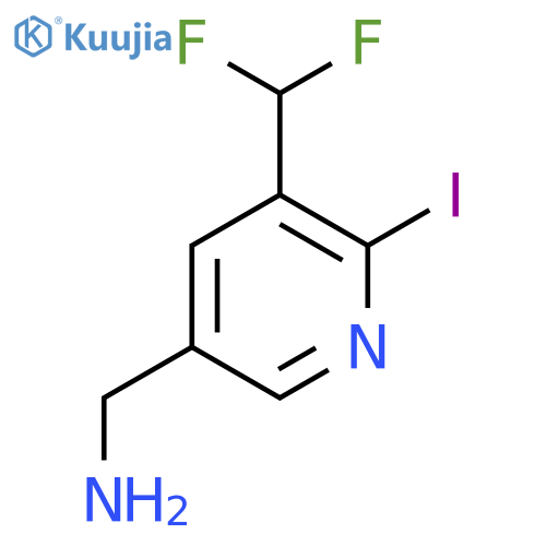 5-(Aminomethyl)-3-(difluoromethyl)-2-iodopyridine structure