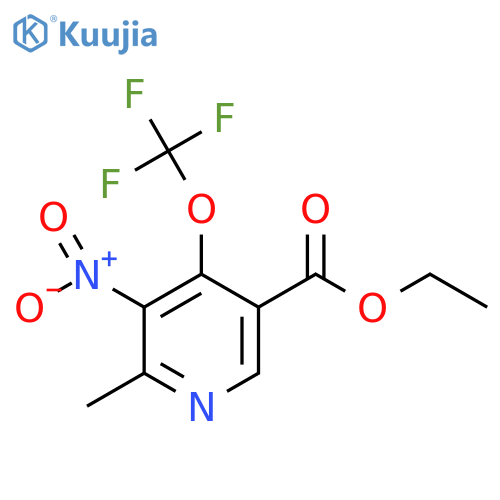 Ethyl 2-methyl-3-nitro-4-(trifluoromethoxy)pyridine-5-carboxylate structure