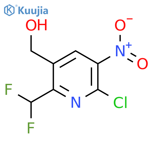 2-Chloro-6-(difluoromethyl)-3-nitropyridine-5-methanol structure