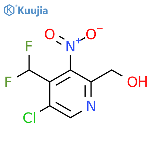 5-Chloro-4-(difluoromethyl)-3-nitropyridine-2-methanol structure