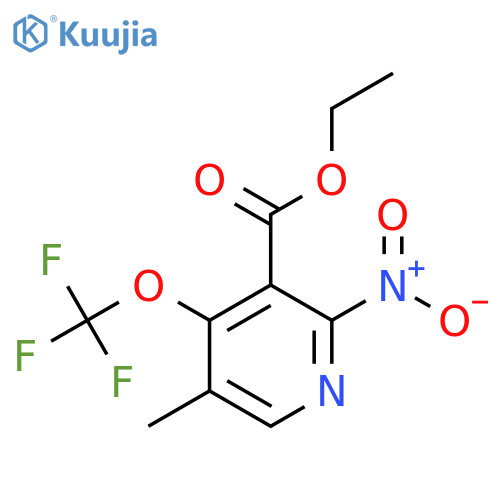 Ethyl 5-methyl-2-nitro-4-(trifluoromethoxy)pyridine-3-carboxylate structure