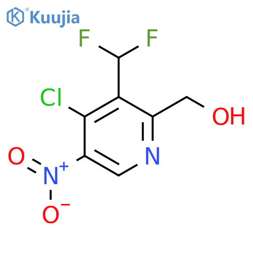 4-Chloro-3-(difluoromethyl)-5-nitropyridine-2-methanol structure