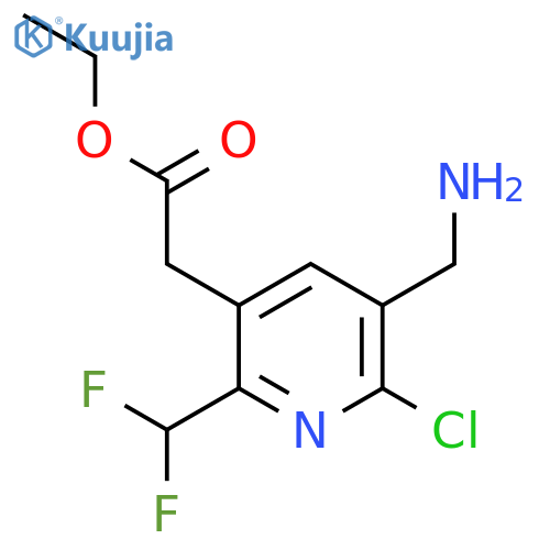 Ethyl 3-(aminomethyl)-2-chloro-6-(difluoromethyl)pyridine-5-acetate structure