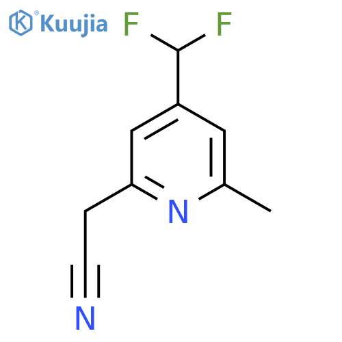 4-(Difluoromethyl)-2-methylpyridine-6-acetonitrile structure