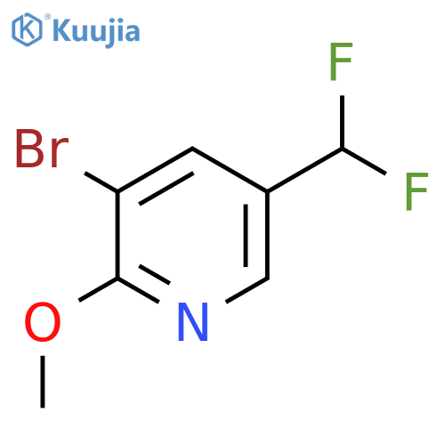 3-Bromo-5-(difluoromethyl)-2-methoxypyridine structure