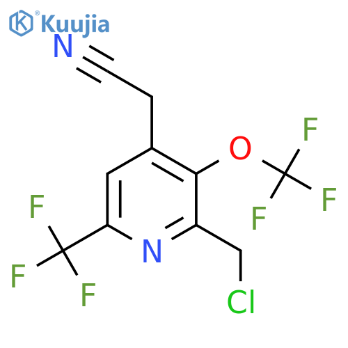 2-(Chloromethyl)-3-(trifluoromethoxy)-6-(trifluoromethyl)pyridine-4-acetonitrile structure