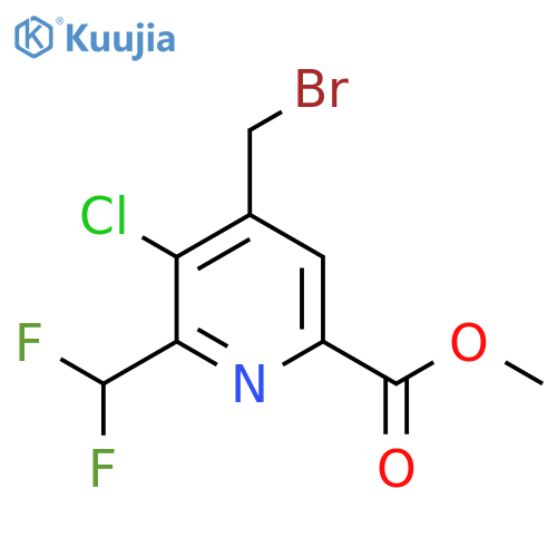Methyl 4-(bromomethyl)-3-chloro-2-(difluoromethyl)pyridine-6-carboxylate structure
