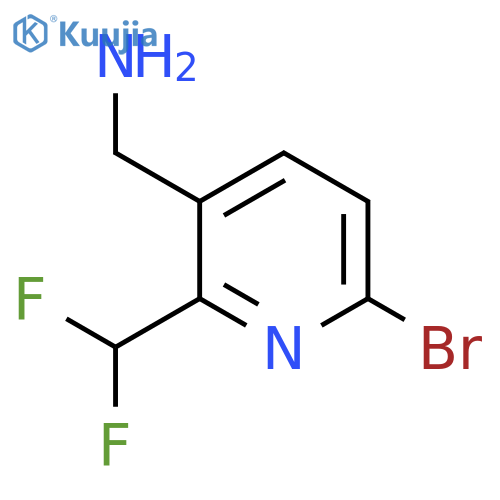 3-(Aminomethyl)-6-bromo-2-(difluoromethyl)pyridine structure