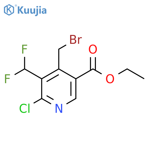 Ethyl 4-(bromomethyl)-2-chloro-3-(difluoromethyl)pyridine-5-carboxylate structure