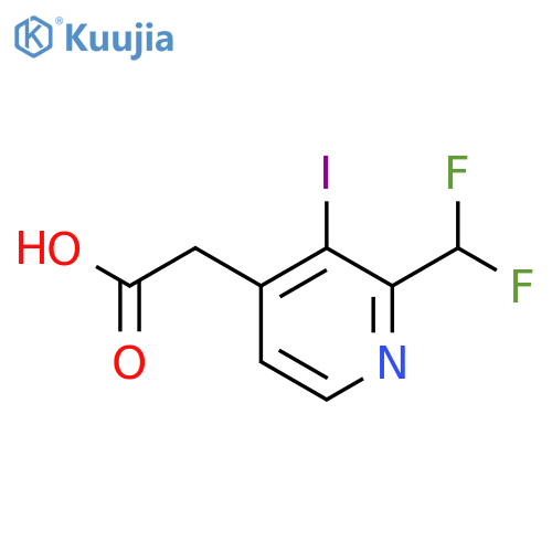 2-(Difluoromethyl)-3-iodopyridine-4-acetic acid structure