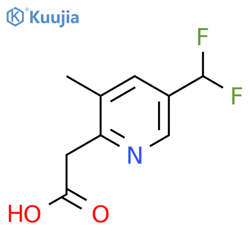 5-(Difluoromethyl)-3-methylpyridine-2-acetic acid structure