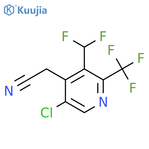 5-Chloro-3-(difluoromethyl)-2-(trifluoromethyl)pyridine-4-acetonitrile structure