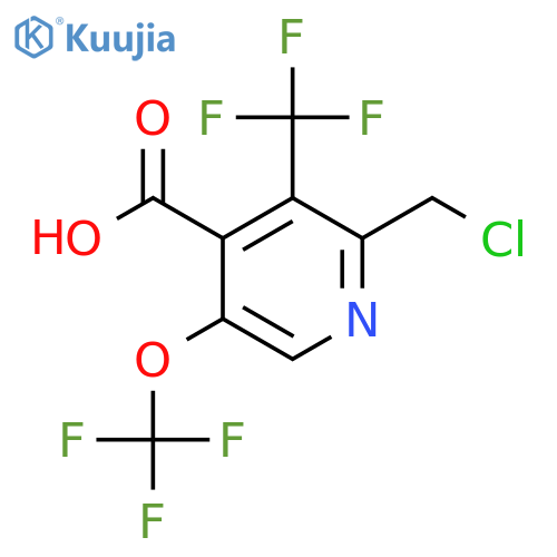 2-(Chloromethyl)-5-(trifluoromethoxy)-3-(trifluoromethyl)pyridine-4-carboxylic acid structure
