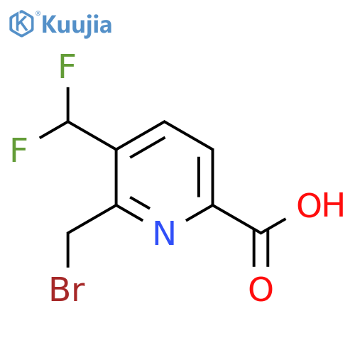 2-(Bromomethyl)-3-(difluoromethyl)pyridine-6-carboxylic acid structure
