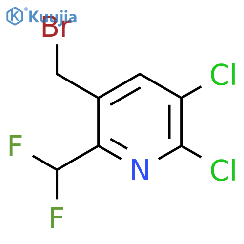 5-(Bromomethyl)-2,3-dichloro-6-(difluoromethyl)pyridine structure