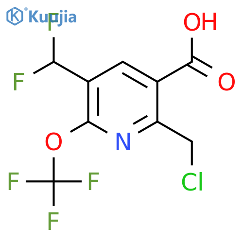 2-(Chloromethyl)-5-(difluoromethyl)-6-(trifluoromethoxy)pyridine-3-carboxylic acid structure