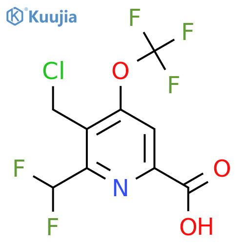 3-(Chloromethyl)-2-(difluoromethyl)-4-(trifluoromethoxy)pyridine-6-carboxylic acid structure
