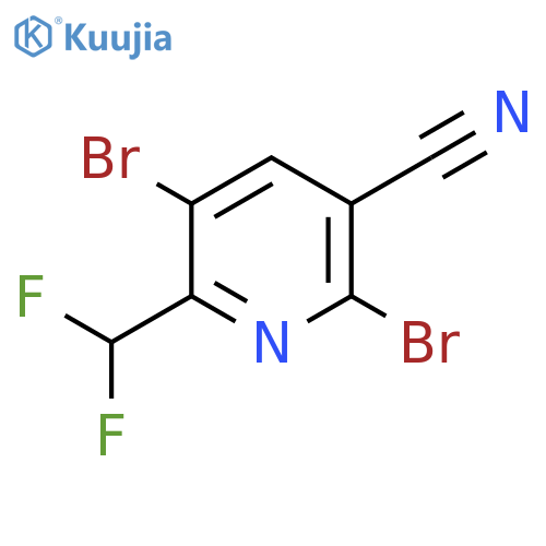 3-Cyano-2,5-dibromo-6-(difluoromethyl)pyridine structure