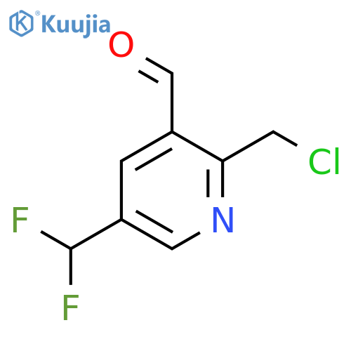 2-(Chloromethyl)-5-(difluoromethyl)pyridine-3-carboxaldehyde structure